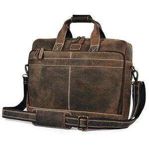 Stylish Leather Laptop Messenger Bag 16 inch for Men